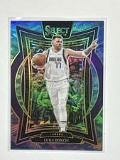 2024 Panini Select Luka Doncic Blue Camo Prizm #56 card