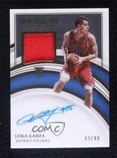 2021-22 Panini Immaculate Collection Rookie Patch Autographs Luka Garza #132 card
