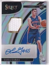 2021-22 Panini Select Rookie Jersey Autographs Luka Garza #RJ-LGZ card
