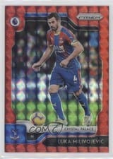 2019 Panini Prizm Premier League Luka Milivojevic Red Mosaic #221 card