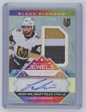 2024-25 Upper Deck Black Diamond Jewels of the Draft Rookies Lukas Cormier #JD-LC card