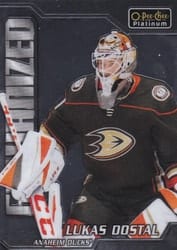 2022-23 O-Pee-Chee Platinum Galvanized Lukas Dostal #G-24 card