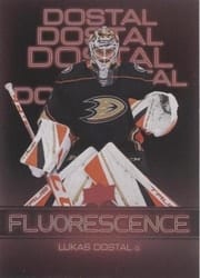 2022-23 Upper Deck Flourescence Gold Parallel Lukas Dostal #F-37 card