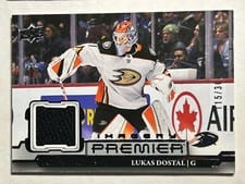 2022-23 Upper Deck Premier Premier Dynamic Imagery Rookies Jersey Lukas Dostal #PDJR-LD card