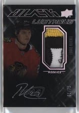 2022-23 SPx UD Black Lustrous Rookie Patch Autograph Lukas Reichel #LRAP-LR card