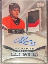 2022-23 Upper Deck Premier Acetate Rookie Autograph Patch Lukas Reichel #AR-LR card