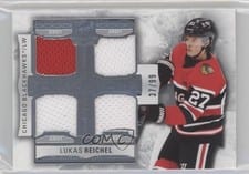 2022-23 Upper Deck The Cup Foundations Quad Jersey Lukas Reichel #F-LR card