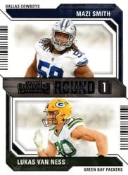 2023 Panini Contenders Round Numbers Lukas Van Ness/Mazi Smith #7 card