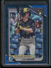 2024 Bowman Chrome Prospects Luke Adams #BCP-50 card