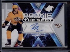 2023-24 SPx X Marks the Spot Rookie Autos Luke Evangelista #XMR-LE card