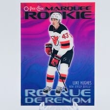 2023-24 O-Pee-Chee 3-D Marquee Rookies Luke Hughes #3D-LH card