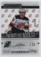 2023-24 Upper Deck Credentials Acetate Debut Ticket Access Luke Hughes #DTA-LH card