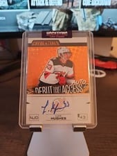 2023-24 Upper Deck Credentials Debut Ticket Access Autograph Luke Hughes #DTAA-LH