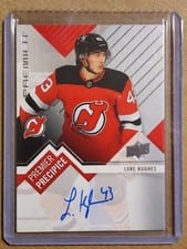 2023-24 Upper Deck Premier Premier Precipice Rookies Autograph Luke Hughes #PPR-LH card