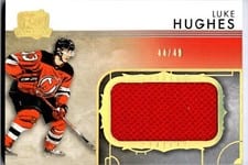 2023-24 Upper Deck The Cup Rookie Rink Gallery Luke Hughes #RGLH-V1 card