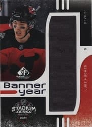 2024-25 SP Game Used 2024 Stadium Series Banner Year Relics Luke Hughes #BYSS-LH card