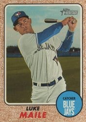 2017 Topps Heritage Base Set Luke Maile #696 card
