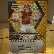 2024 Panini Mosaic In Focus Signatures Luke McCaffrey #IF-LMY card