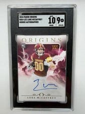 2024 Panini Origins Rookie Autographs Luke McCaffrey #RAU-LCC card