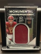 2024 Panini Spectra Monumental Memorabilia Luke McCaffrey #MM-LMY card