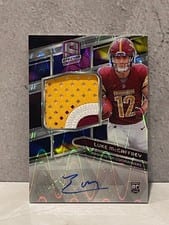 2024 Panini Spectra Rookie Patch Autographs Luke McCaffrey #225 card