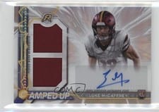 2024 Topps Resurgence Amped Up Rookie Relic Autographs Luke McCaffrey #AU-LMC card
