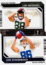2023 Panini Contenders Round Numbers Luke Musgrave/Luke Schoonmaker #11 card