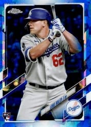 2021 Topps Chrome Update Sapphire Edition Base Set Luke Raley #US7 card