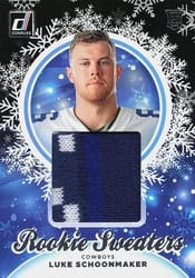 2023 Donruss Rookie Holiday Sweater Relics Luke Schoonmaker #HS-LSC card