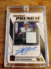 2023 Donruss Rookie Phenom Jersey Autographs Luke Schoonmaker #RPJA-LSCH card