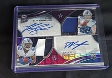 2023 Panini Spectra Dual Patch Autographs Luke Schoonmaker/Deuce Vaughn #13 card
