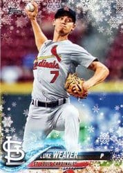 2018 Topps Holiday Base Set Luke Weaver #HMW56 card