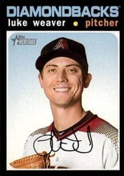 2020 Topps Heritage Base Set Luke Weaver #315 card