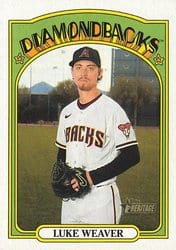 2021 Topps Heritage Base Set Luke Weaver #487 card