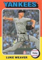 2024 Topps Heritage Mini Base Set Luke Weaver #61 card