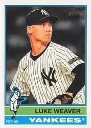 2025 Topps Heritage Base Set Luke Weaver #50 card