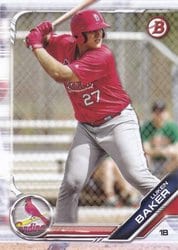 2019 Bowman Draft Base Set Luken Baker #BD-173 card