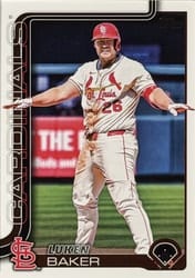 2025 Topps Update Base Set Luken Baker #US153 card