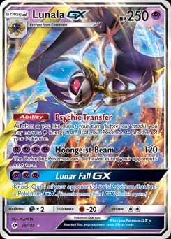 2017 Sun & Moon Lunala-GX #66 card