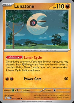 Mega Evolution Lunatone #74 card