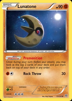 2013 Plasma Storm Lunatone #73 card