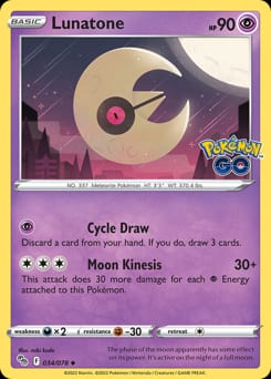 Pokémon GO Lunatone #34 card