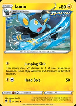 Battle Styles Luxio #47 card