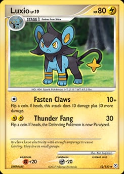 Diamond & Pearl Luxio #52 card