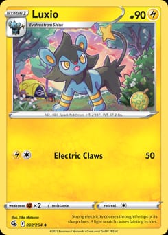 Fusion Strike Luxio #92 card