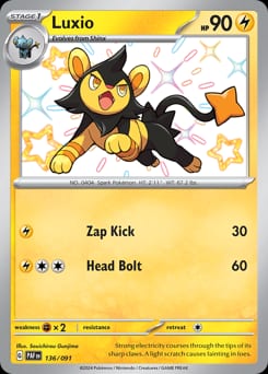 Paldean Fates Luxio #136 card
