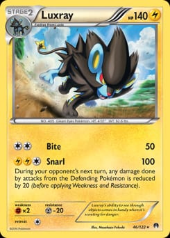 2016 BREAKpoint Luxray #46 card