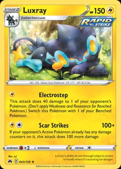 2023 Crown Zenith Luxray #43 card