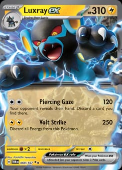 Twilight Masquerade Luxray ex #68 card