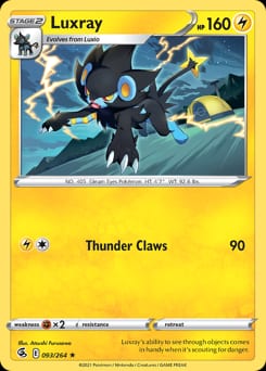 2021 Fusion Strike Luxray #93 card